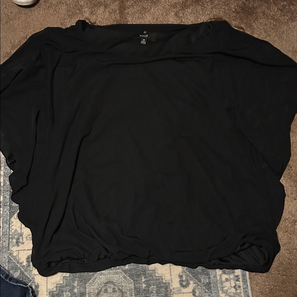NAIF Black Sheer Top
